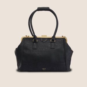 LAFLORE Paris Doquintin Black 3-way Convertible Handbag